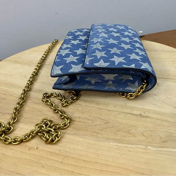 J.Crew Harrison Clutch Convertible Crossbody Bag Stars Glitter 4th of July NWT - Picture 12 of 16